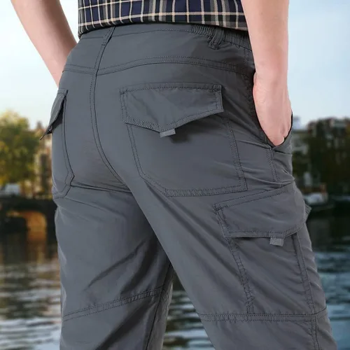 Miniatura 2 de Pantalones deportivos ligeros para hombre, pantalones de vestir grandes y altos, equipo táctico para hombre, pantalones rectos
