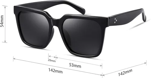Miniatura 5 de mosanana Gafas de sol cuadradas de gran tamaño para mujer estilo simple y moderno MS51917