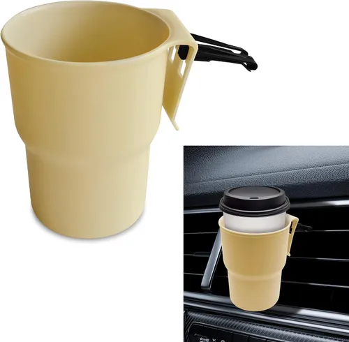 Gancho para portavasos de automóvil, soporte para bebidas para automóvil, contenedor de botella de bebida para vehículo con clips de ventilación de