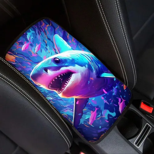 Miniatura 25 de Funda para reposabrazos de automóvil, ajuste universal para la mayoría de automóviles, SUV, camiones, sedán, patrón fresco, plegable, cómoda, Oso