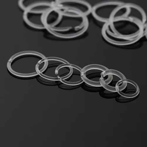 Miniatura 8 de Retenedores de oreja de plástico unisex antialérgicos, anillos de nariz transparentes de calibre 20-16, con hebilla, cómodos e hipoalergénicos