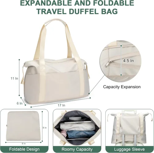 Miniatura 5 de RDTGO Mochila de viaje para mujer, bolsa de viaje para artículos personales para laptop de 17 pulgadas, mochila de mano aprobada por vuelo, mochila