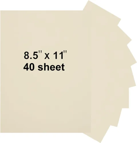 Miniatura 12 de 40 Sheets 8.5" x 11" Black Cardstock, Heavyweight Cardstock Sheets Blank Invitation Paper Greeting Cards Printable, 74lb Cover 200 GSM