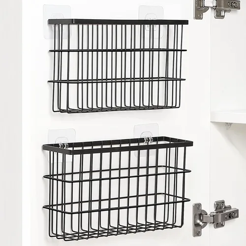 2 unidades de organizador para puerta de gabinete, organizadores de tapa autoadhesivos para cajas de almacenamiento dentro del gabinete, organizador