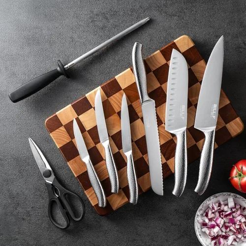 Miniatura 4 de Bloque de cuchillos con juego de cuchillos de cocina, 14 piezas y tabla de cortar de madera, cuchillo de acero inoxidable para cocina, artículos 14