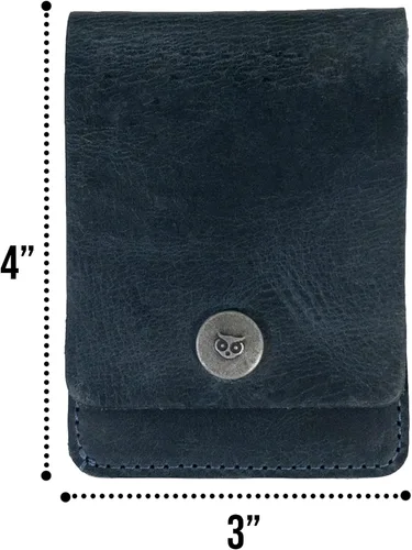 Miniatura 13 de Hide & Drink, Cartera vertical con bolsillo frontal con ranura para tarjetas, almacenamiento compacto para billetes, tarjetero, cuero de grano