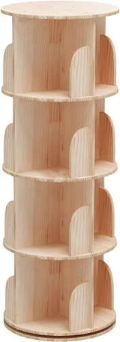 Miniatura 10 de Bear Qiaqia - Estantería giratoria de 2 niveles, estante de exhibición de 360 grados, organizador de estante de pie para niños y adultos, estante