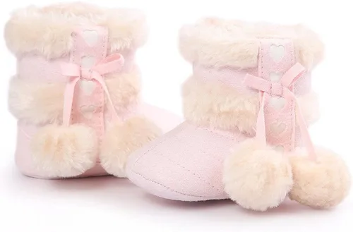 Miniatura 5 de Botas Estamico de invierno con lazo de nieve de felpa para niña
