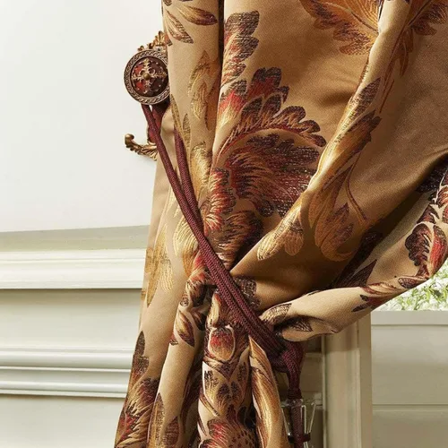 Miniatura 2 de Cortinas de lujo para sala de estar, cortinas jacquard hechas de tela de seda, ojales de cortina europeos, pesadas, gruesas, suaves, sin arrugas