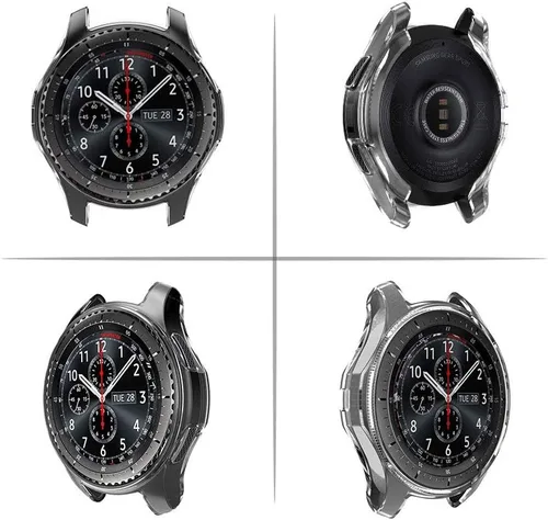 Miniatura 6 de FitTurn Compatible con Gear S3 Frontier SM-R760, marco de metal de TPU suave a la moda, resistente a los golpes, a prueba de golpes, carcasa