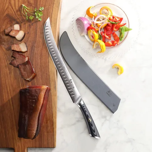 Miniatura 5 de Cangshan NAKA Series 503046 - Cuchillo de carnicero de 12 pulgadas con funda, acero forjado X-7