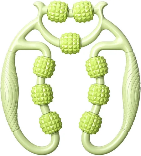 Rodillo muscular de 9 ruedas, masajeador de piernas, rodillo de estiramiento muscular, rodillo de espuma, masajeador de tejido profundo para muslo,