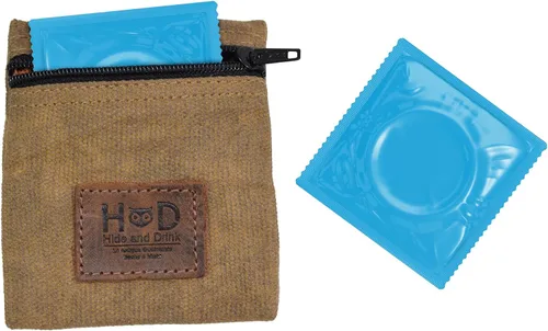 Miniatura 22 de Hide & Drink, Bolsa de condón de lona encerada resistente al agua, bolsa de bolsillo con tecnología Change Valuables, regalo clásico para socios
