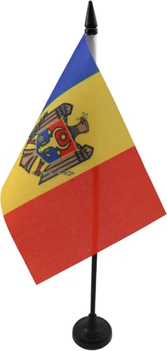 Miniatura 148 de United Kingdon Coat of arms Table Flag 5'' x 8'' - UK - British - England Desk Flag 21 x 14 cm - Black plastic stick and base - AZ FLAG Escudo