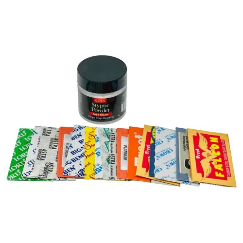 Miniatura 3 de G.B.S Styptic - Maquinilla de afeitar para aliviar quemaduras en polvo para rostro y cuello, corta y niquelas, alivia la piel y los poros después