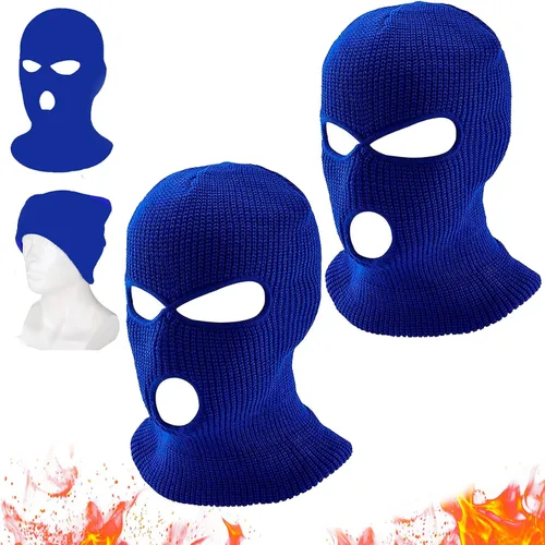 Máscaras de esquí azules para todos los fanáticos de los leones, We're Villains Honolulu - Máscara de esquí azul de 3 agujeros para hombres y mujeres