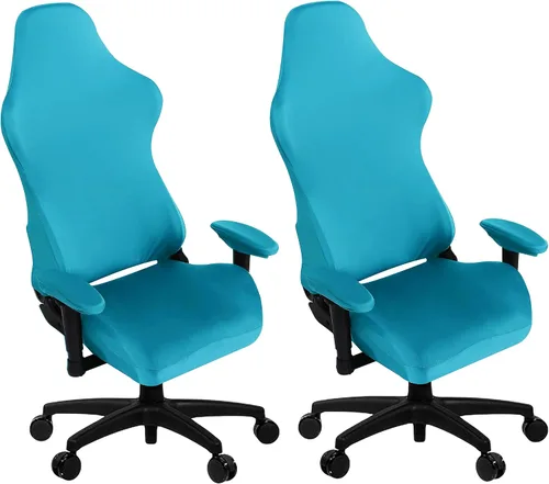 Miniatura 7 de SARAFLORA - Fundas elásticas para silla de computadora para sillón, silla giratoria, silla de juego, silla de computadora (negro, extragrande)