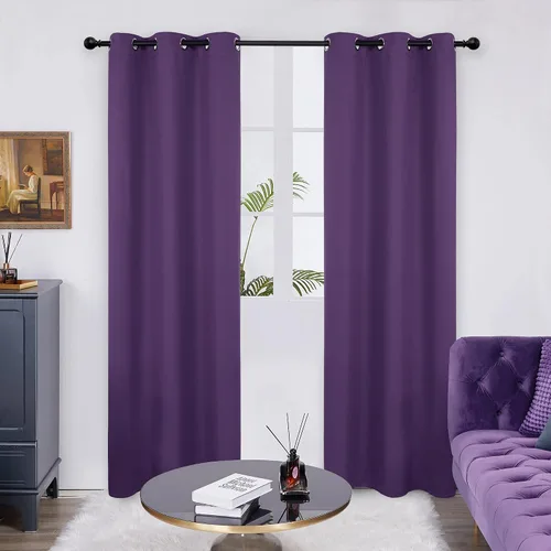 Miniatura 85 de Deconovo Cortina opaca, para oscurecer la habitación Gris claro