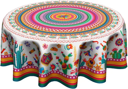 Miniatura 11 de Fall Tablecloth Round 60 Inch Autumn Thanksgiving Table Cloths Circle Pumpkin Buffalo Plaids Table Cloth Rustic Farmhouse Tablecloth for Holiday