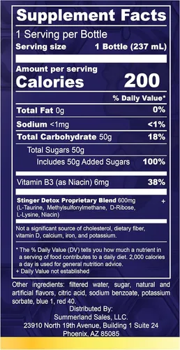 Miniatura 4 de Stinger Detox Buzz - Bebida extra fuerte 5X, sabor a uva, 8 onzas líquidas, paquete de 2