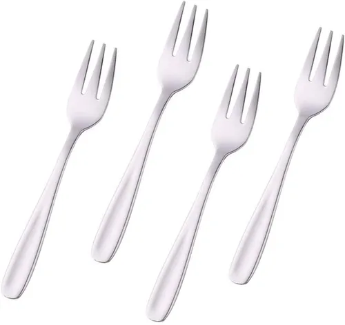 Miniatura 20 de Baikai - Juego de 12 tenedores para aperitivos, de acero inoxidable 18/10, con acabado de acero inoxidable, para cóctel, mini ensalada y fruta, 5.5