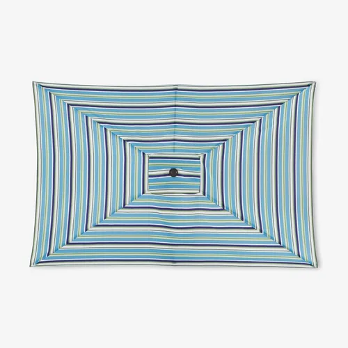 BrylaneHome Paraguas rectangular de gran tamaño (Poppy Stripe)