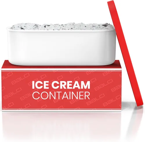 Miniatura 13 de BALCI, Recipiente para helado, 2 cuartos, perfecto almacenamiento reutilizable en congelador para recipientes de helado casero para sorbete, yogur