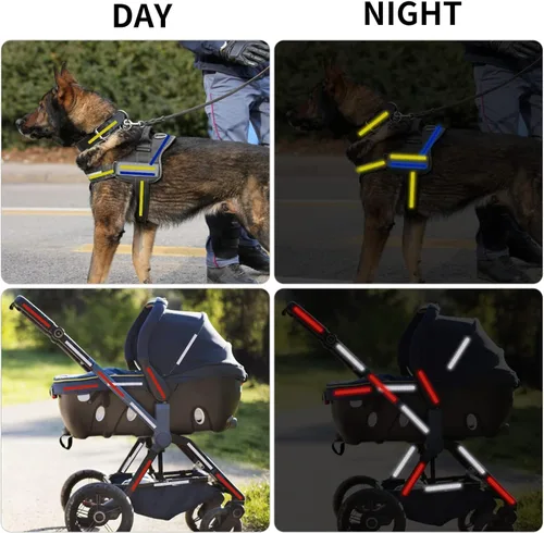 Miniatura 6 de 8 rollos de cinta reflectante de alta visibilidad de 8 colores, calcomanías de seguridad autoadhesivas impermeables para visibilidad nocturna al