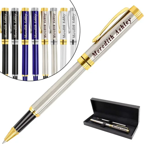Miniatura 18 de Aolun Bolígrafos personalizados, bolígrafo grabado personalizado, perfecto para cumpleaños, negocios, fiestas con nombre, eslogan o logotipo, tinta