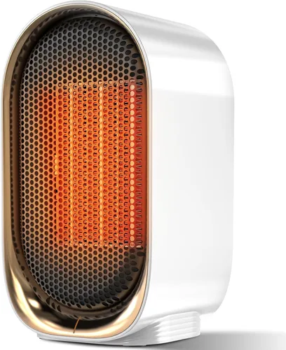 QQT Calentador de Espacio, Mini Calentadores de Espacio Portátiles de Eficiencia Energética para Uso en Interiores, Ventilador Calefactor Portátil