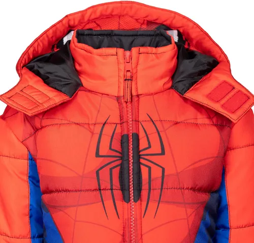 Miniatura 9 de Marvel Avengers Spider-Man Hulk Black Panther Captain America - Abrigo de invierno con cremallera para niños pequeños a grandes
