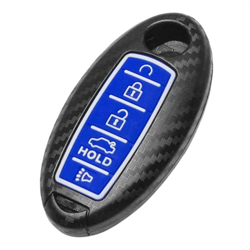 Miniatura 6 de Smart Key Fob Case 3D Carbon Fiber ABS Plastic Emboss Cover para Infiniti JX35 Q50 Q60 QX56 QX60 QX80 para NISSAN ALTIMA ARMADA MAXIMA MURANO