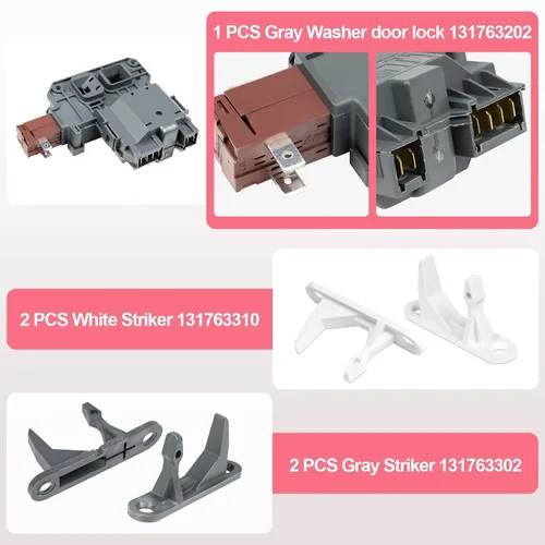 Miniatura 4 de Actualización 131763256 1317632 para lavadora Frigidaire Affinity Cerradura de puerta de carga frontal Lavadora Parte de reemplazo 131763202