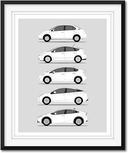 Miniatura 7 de Idea Network Póster hecho a mano compatible con Toyota FJ Cruiser, arte de pared impreso hecho a mano, decoración de los BJ, FJ25, FJ40, FJ43, FJ45