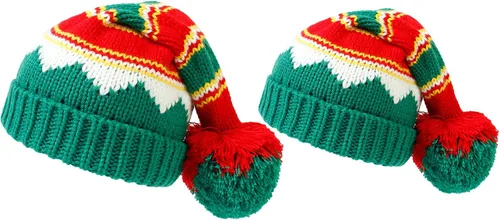 Miniatura 13 de 2 gorros de punto de Navidad para padres e hijos, gorro de Papá Noel para adultos, bebés, invierno, cálido, gorro de calavera para fiestas