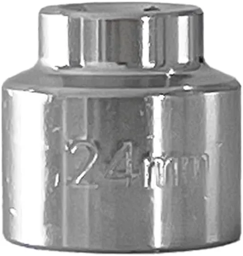 Llave de filtro de aceite para coche de 24 mm, herramienta de extracción de filtro de aceite con accionamiento de 3/8", llave de zócalo de perfil