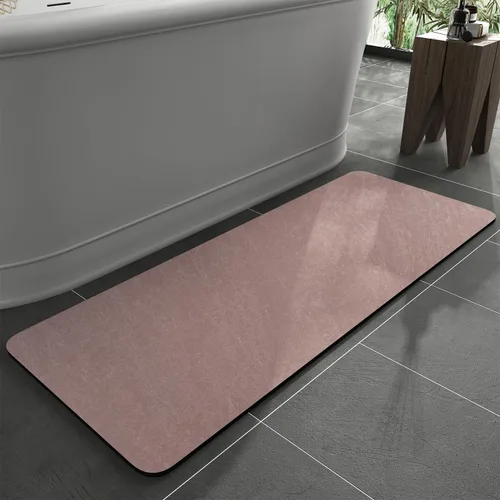 Miniatura 25 de MontVoo -Tapete de baño-Alfombras de baño delgadas antideslizantes para debajo de la puerta- Superficie de gamuza sintética absorbente, de secado