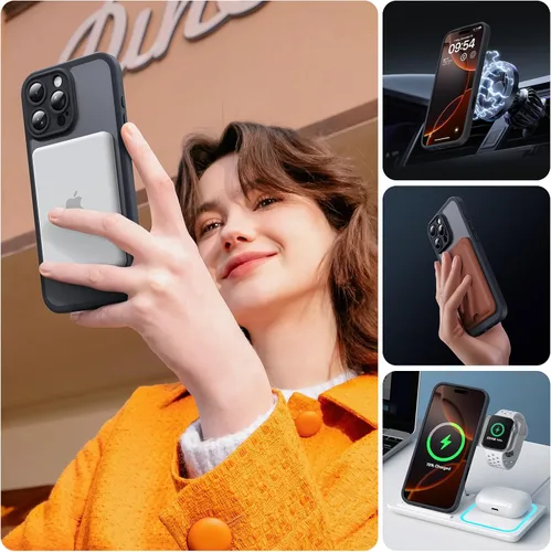 Miniatura 460 de TOCOL Funda para iPhone 11, compatible con Magsafe, protección completa de cámara, imanes integrados, protección contra caídas, funda translúcida