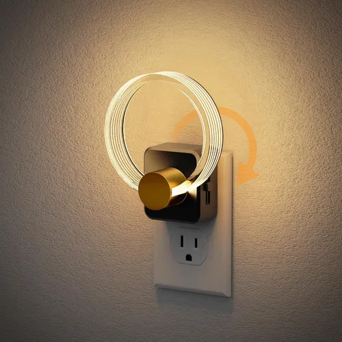Miniatura 12 de JandCase Luz Nocturna, Luces Nocturnas Cambiantes de Color Enchufables en la Pared, Luz Nocturna RGB con Sensor de Luz, Luz Nocturna Enchufable