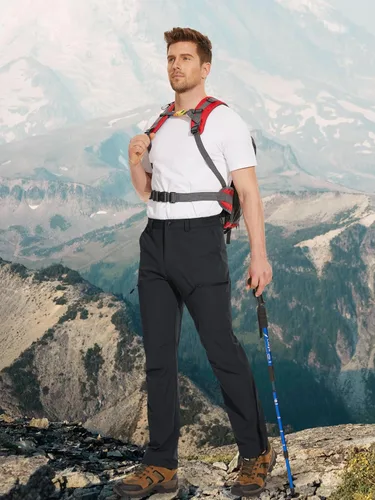 Miniatura 30 de MAGCOMSEN Pantalones de senderismo para hombre, 6 bolsillos, resistentes al agua, pantalones de trabajo de pesca Ripstop, ligeros, de secado rápido