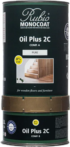 Rubio Monocoat Acabado de Aceite para Madera 650 pies² - Puro | Oil Plus 2C | Aceite de Linaza para Madera de Secado Rápido y Ecológico para Uso Pure