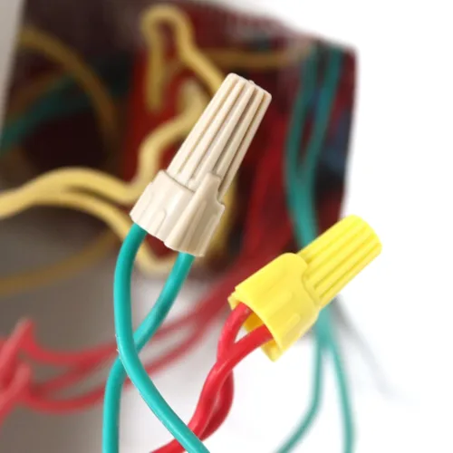 Miniatura 6 de 100 conectores de tuercas de alambre aladas, amarillo de 22-10 AWG, tapas de alambre de tornillo eléctrico de fácil giro (P11 amarillo)