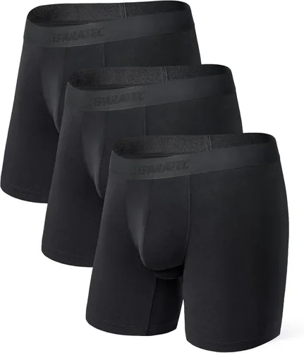 Separatec Ropa interior para hombre con bolsa de rayón que absorbe la humedad, hecha de ropa interior de bambú, calzoncillos tipo bóxer