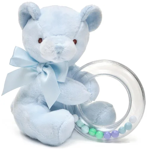 Miniatura 7 de Bearington Lil' Lofty - Sonajero de jirafa de 5.5 pulgadas, sonajeros suaves para 0 a 6 meses y anillo de jirafa de peluche, juguetes para bebés