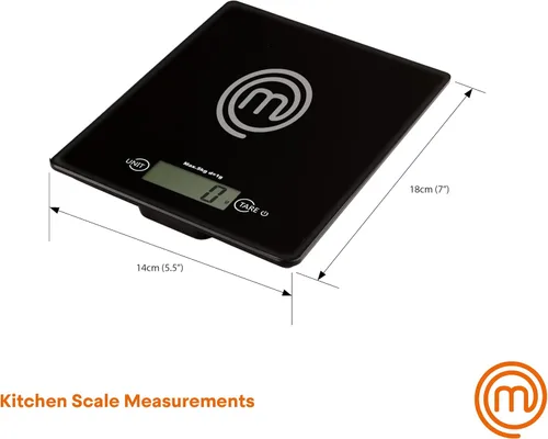Miniatura 6 de MasterChef Báscula digital de alimentos gramos y onzas para cocina, báscula portátil de peso de alimentos con pantalla LCD para hornear y cocinar
