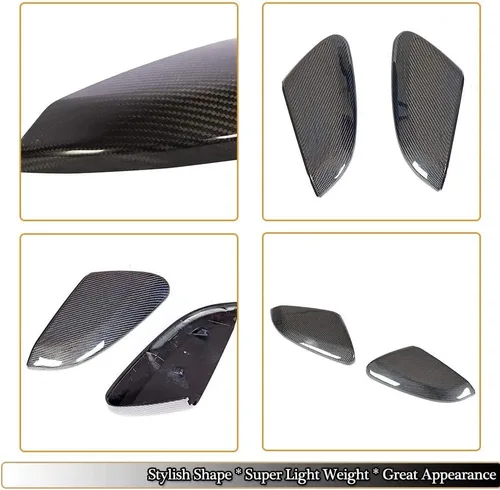 Miniatura 3 de Cubierta de espejo de fibra de carbono para Honda 10th Civic Gen Sedán/Coupe/Hatchback 2016-2018 reemplazo retrovisor lateral retrovisor tapas