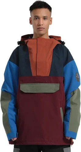 Miniatura 24 de GSOU SNOW Chaqueta de esquí para hombre, abrigo de nieve para snowboard, cálido, invierno, impermeable, con capucha