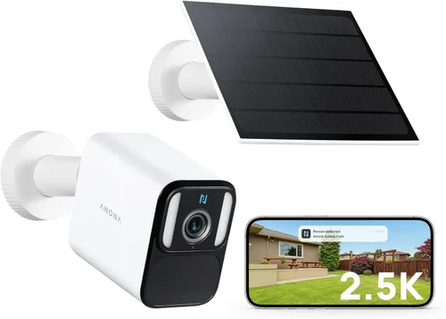 Miniatura 14 de Anona Cámaras de seguridad solar 4K inalámbricas para exteriores, alimentación permanente con panel solar, visión nocturna a color de 8 MP