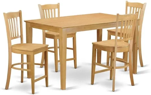 Miniatura 18 de East West Furniture CAGR5-MAH-W - Juego de comedor de 5 piezas para 4 personas, incluye una mesa de comedor rectangular y 4 sillas de comedor, 36 x