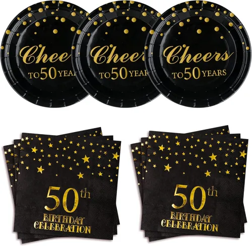 Miniatura 11 de Platos y servilletas para fiesta de cumpleaños, juego de decoraciones desechables para fiesta de cumpleaños para hasta 20 invitados (21)